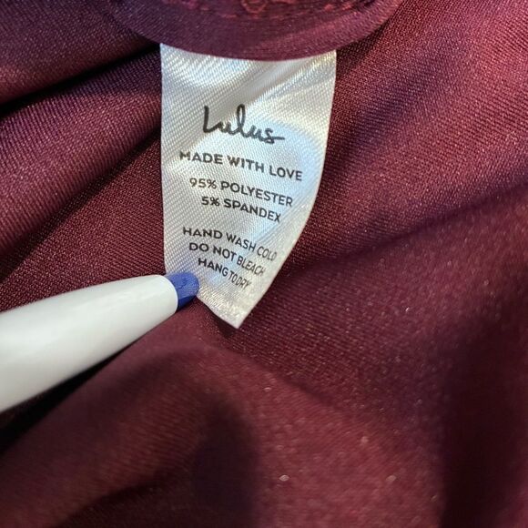 NWT Lulus So Flirty Burgundy One-Shoulder Cutout Asymmetrical Dress - Picture 5 of 7